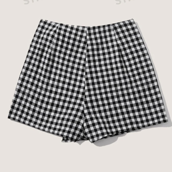 SHEIN EZwear balletcore gingham self-tie skort - Picture 5 of 7